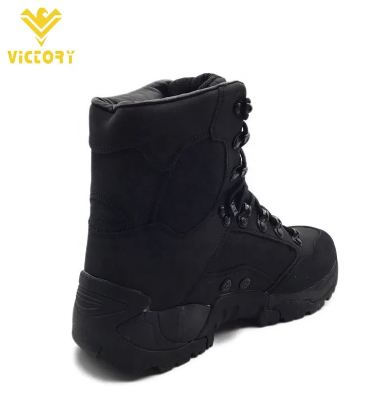 Safety hiking boots for men black outdoor boots with rubber for outdoor