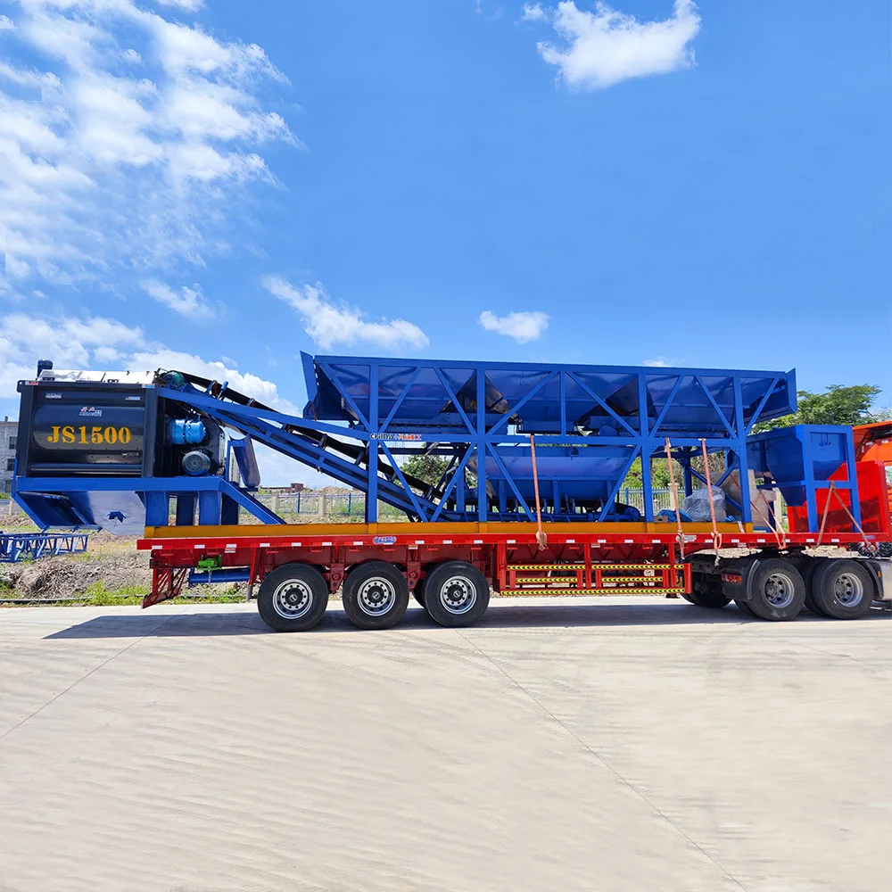 Hzs90 Electric Belt Conveyor Feeding Small Fixed New Production Line Cement Mixer Plant Beton Ready Mix Concrete Batching Plant