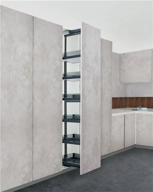 Kitchen Cabinet Pull Out Glass Basket Tall Larder Unit Pantry organizer with Soft Closing