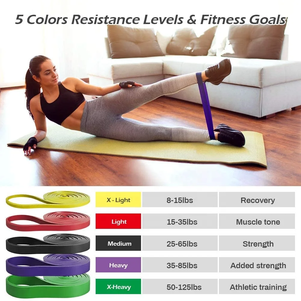 High Elasticity Malaysia Latex Rubber Gym Fitness Exercise Power Exercise Stretch Pull Up Assisted Bands