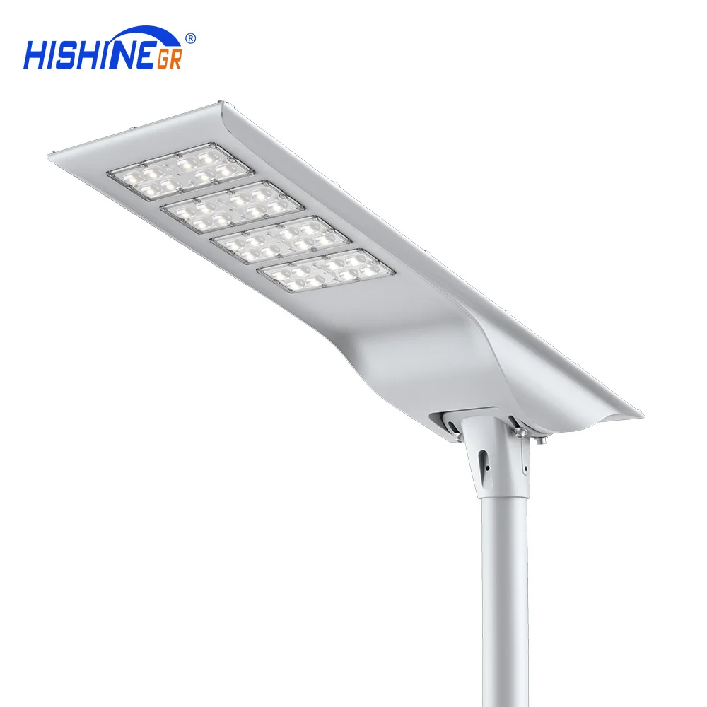 Outdoor Waterproof High Lumen Energy Saving All In One Integrated Road Smart Led Solar Street Light 60W Cold White