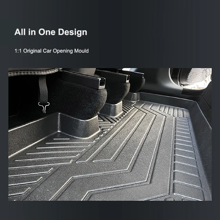 Hot Selling 5D TPE Anti-Slip Waterproof Floor Liners For Tesla Model Y Floor Mats