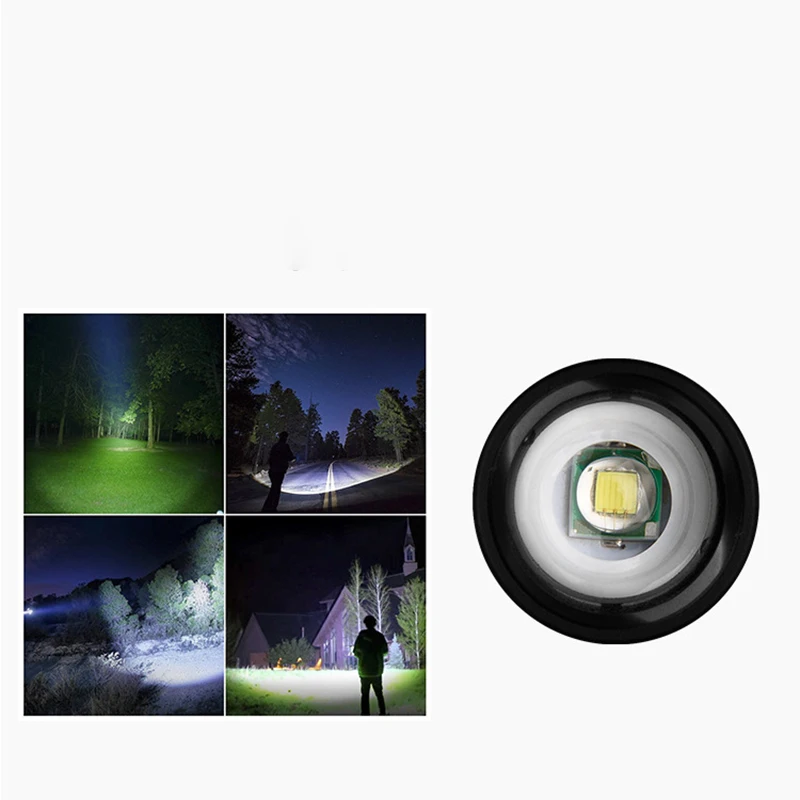USB or battery 4000ML Long Range Flashlight High Tactical   Led Flashlights Led Super Torch Flashlight Led Light