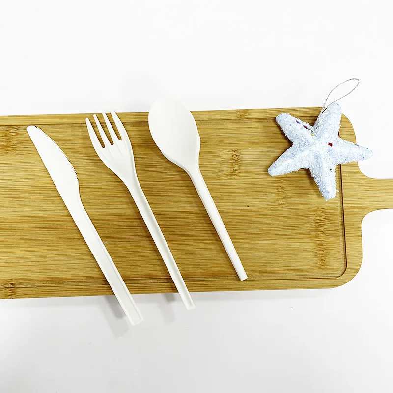 Bulk Package 6 inch Corn Starch Disposable Spoon for USA and Europe Market Biodegradable Cutlery