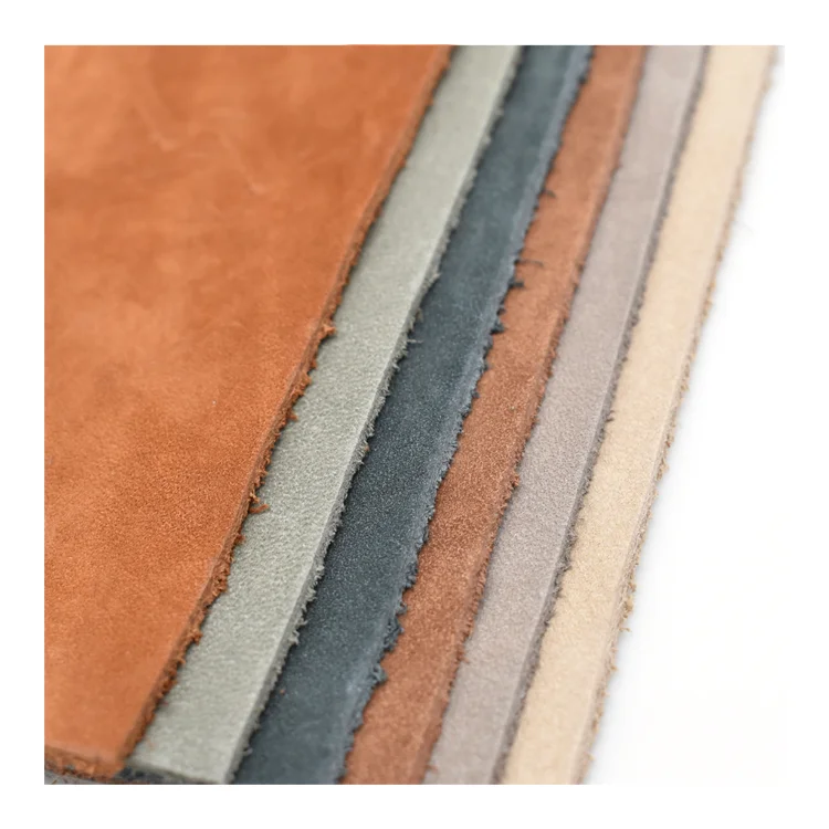 Leather Factory High Quality Suede Genuine Leather Cowhide Leather Fabric Materials For Sofas