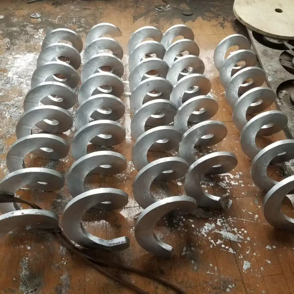 Stainless steel continuous screw blade, screw conveyor parts spiral flight continuous cold rolled screw flight
