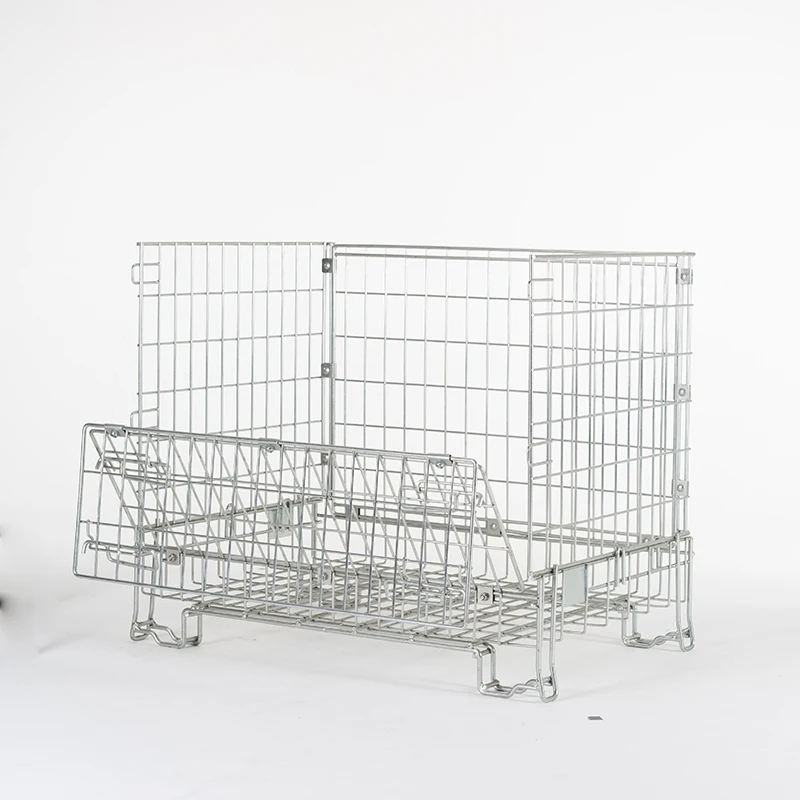 2022 Metal Storage Wire Mesh Container Logistic Wire Mesh Container For Pallet Racking Storage Cage