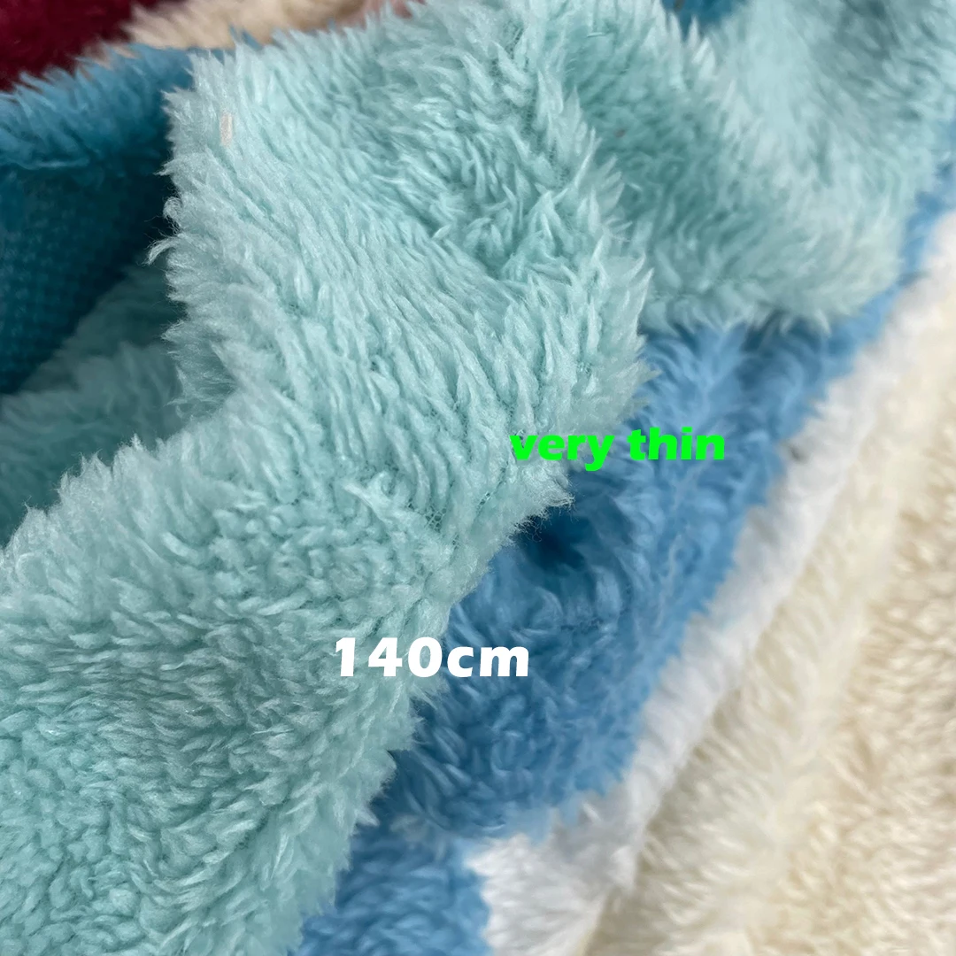 100% polyester solid long hair 140g thin arctic fleece plush fabric for toy home textile clothing jacket lining