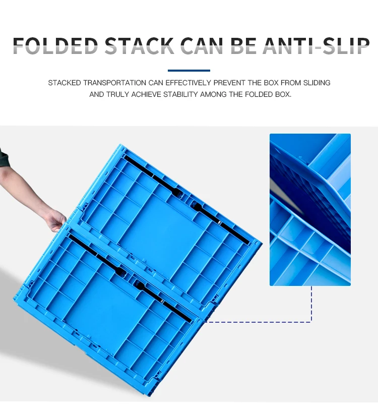 folding crate Hot selling  Rectangular plastic foldable  crate collapsible crate Basket for fruits and vegetables