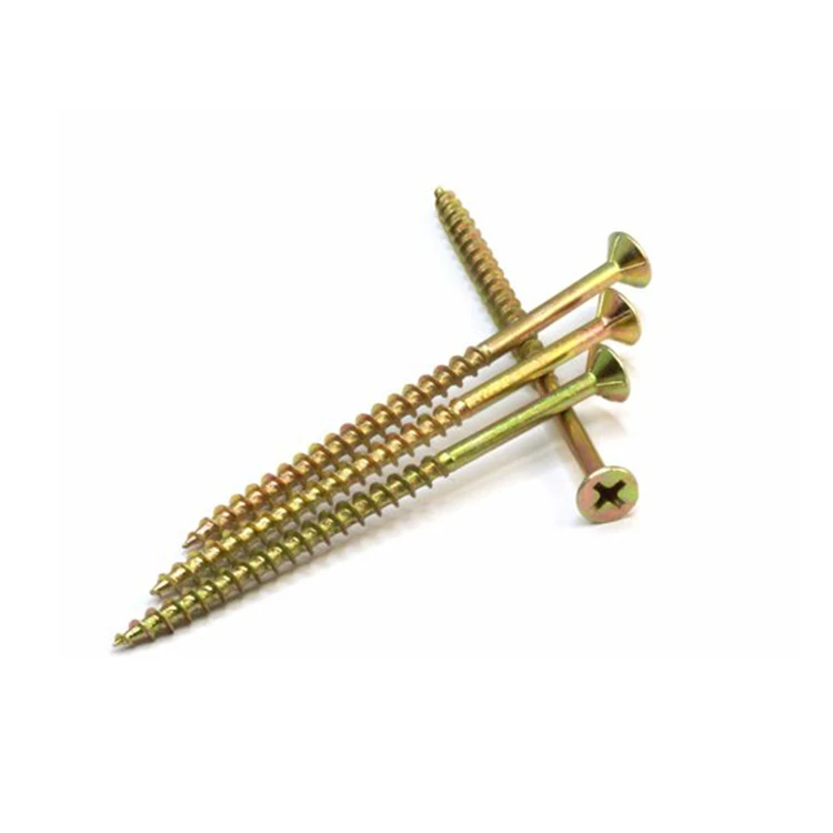 Желтая цинковая головка csk pz/torx/phillips drive, высокое качество, острый точечный винт из ДСП от производителя
