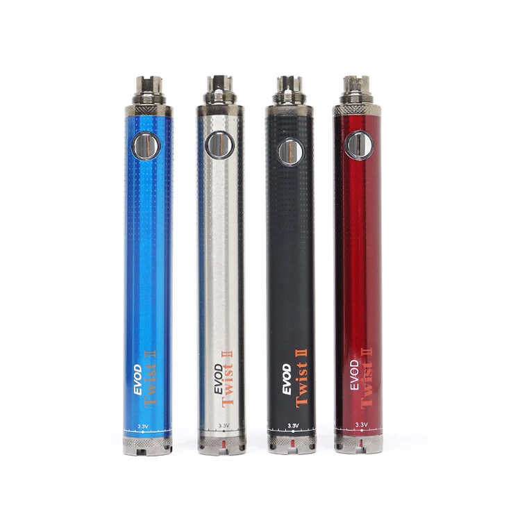 Popular Evod Twist II  1600mah Battery Adjustable Voltage 3.3-4.8v Preheat cbd Battery