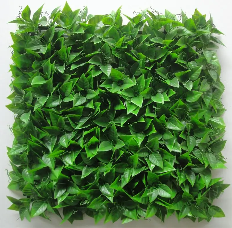 Customized green mat plastic hedges artificial boxwood wall grass for restaurant decoration