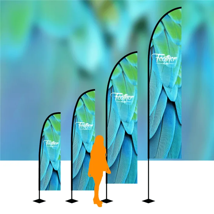 2023 new restaurant feather flag for promotion out door flower stalls