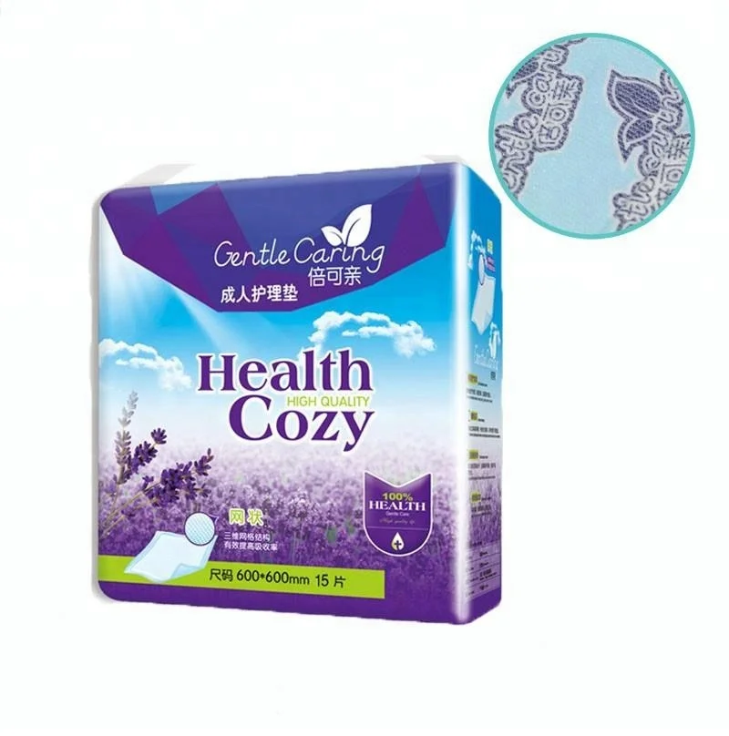 China Factory soft breathable super absorbent net work Adult Care Pads OEM Nursing pad Adult Under Pad with Japan SAP