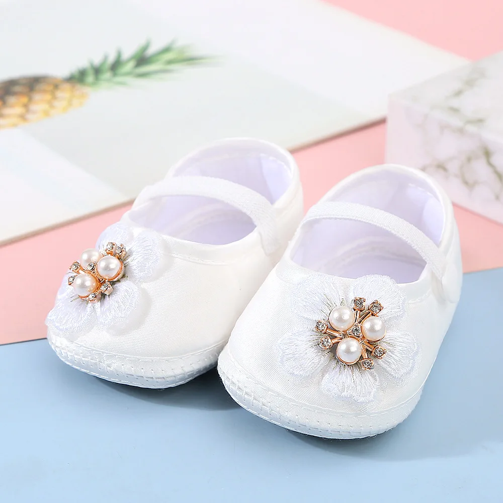 New style baby shoes headband set full month one year old with dress shoes crown hair accessories soft sole toddler shoes