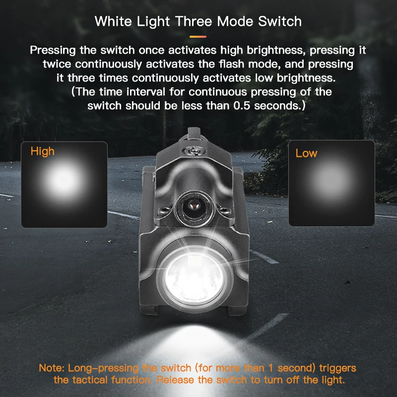 Rechargeable customized tactic lanterna green light laser flashlight combo