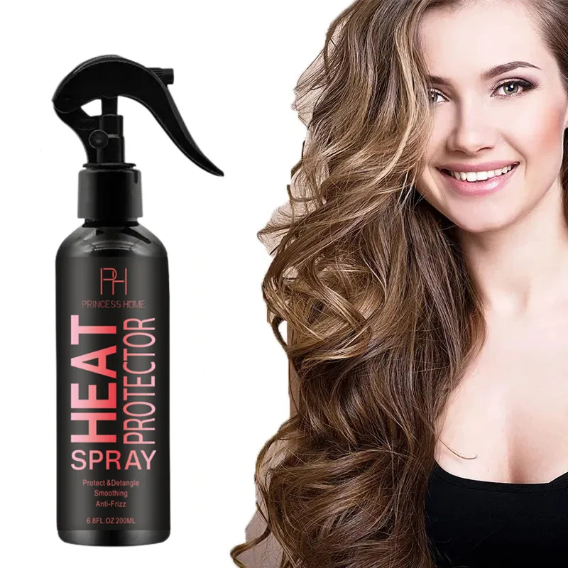 Private Label 200ml Heat Protectant Spray Nourishing Shine Mist Anti-frizz Conditioning Hair Spray Heat Protector Spray