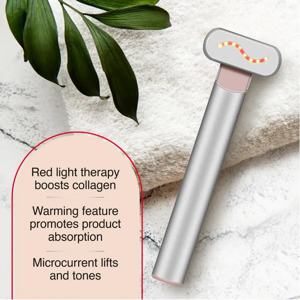 Face Massager Reduce Wrinkles Tightening Facial Wand Skin Rejuvenation Device Red Light Therapy for Face and Neck