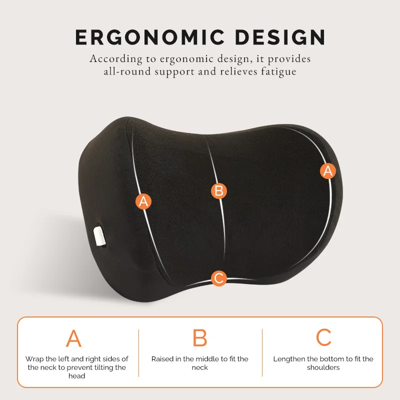 Cute Headrest Back Car Neck Pillow for Foam Custom Support Driving Rest Memory Seat Life Head Adult Car Neck Pillow