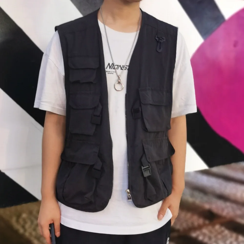 Индивидуальная рабочая одежда с несколькими карманами, мужской летний Повседневный жилет для улицы, журналиста, рыбалки для фотосъемки