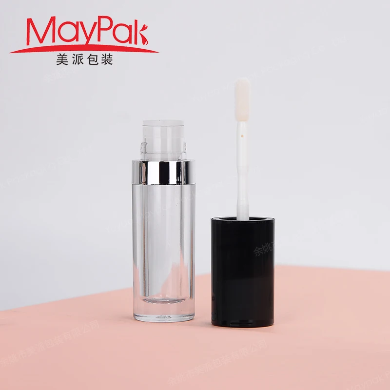2021Hot new design 5ml lipgloss tubes custom wholesale empty clear cylinder  lip gloss tubes container