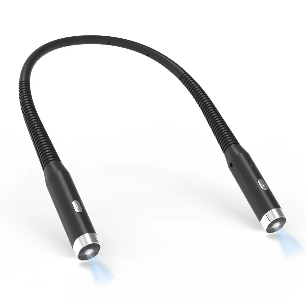 Portable Neck Hung Lamps for Reading USB Rechargeable LED Book Hands Free Light