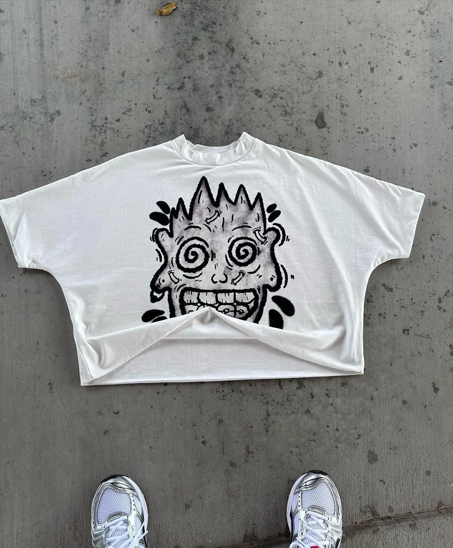 double layers boxy fit oversized tees heavyweight graphic printing street wear hip hop y2k t shirts custom manufacturer