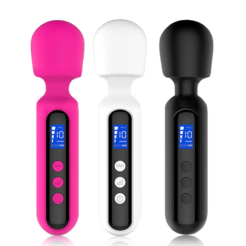 Lcd Display Japanese Av Sex Massager Personal Magic Vibrator Wand Stimulator Clit Vagine Mini Massager Wand Vibrator