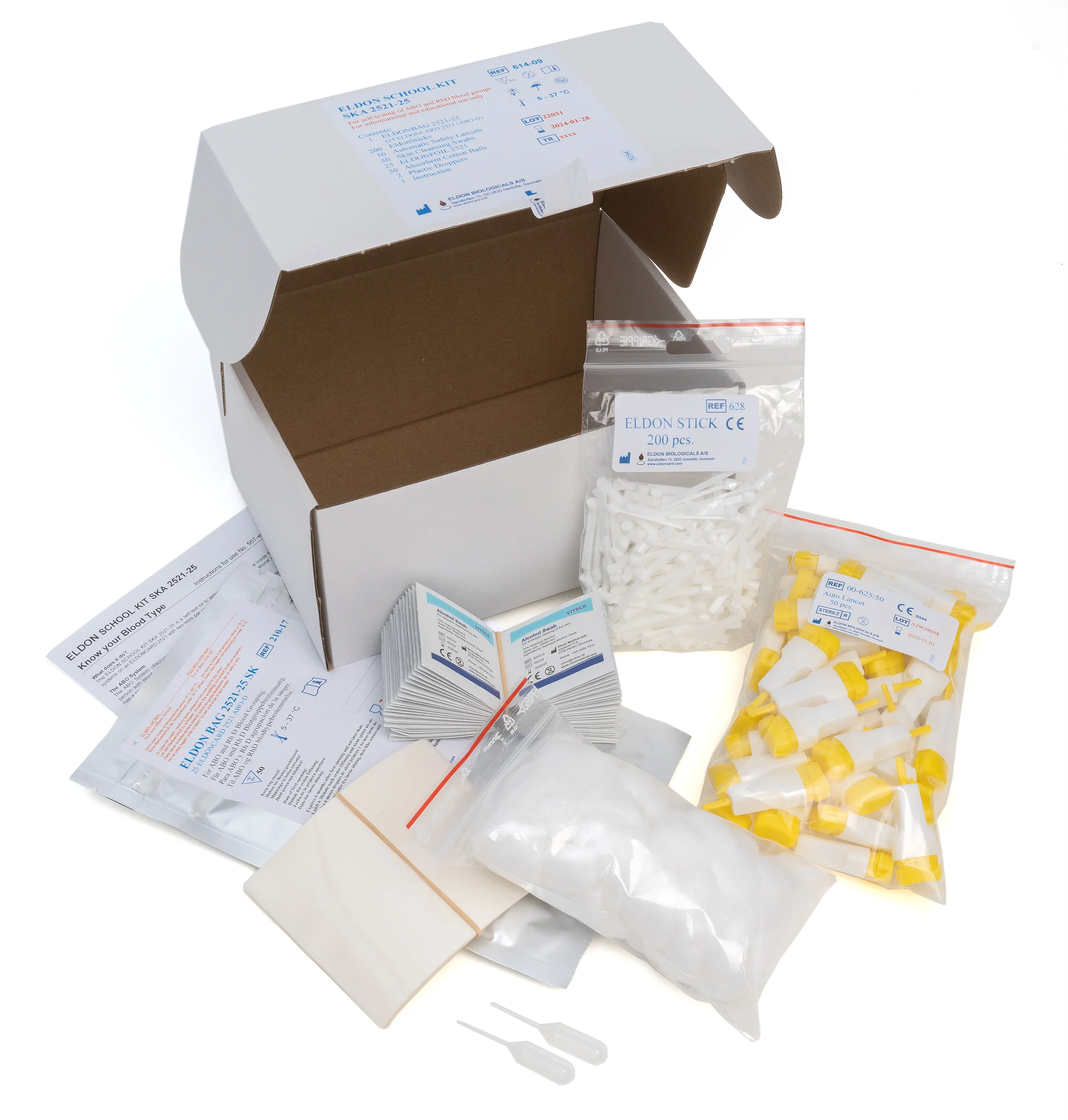 2521-25 Eldon School Kit a perfect tool to educate in the human blood system and the different blood types - ABO Rhesus