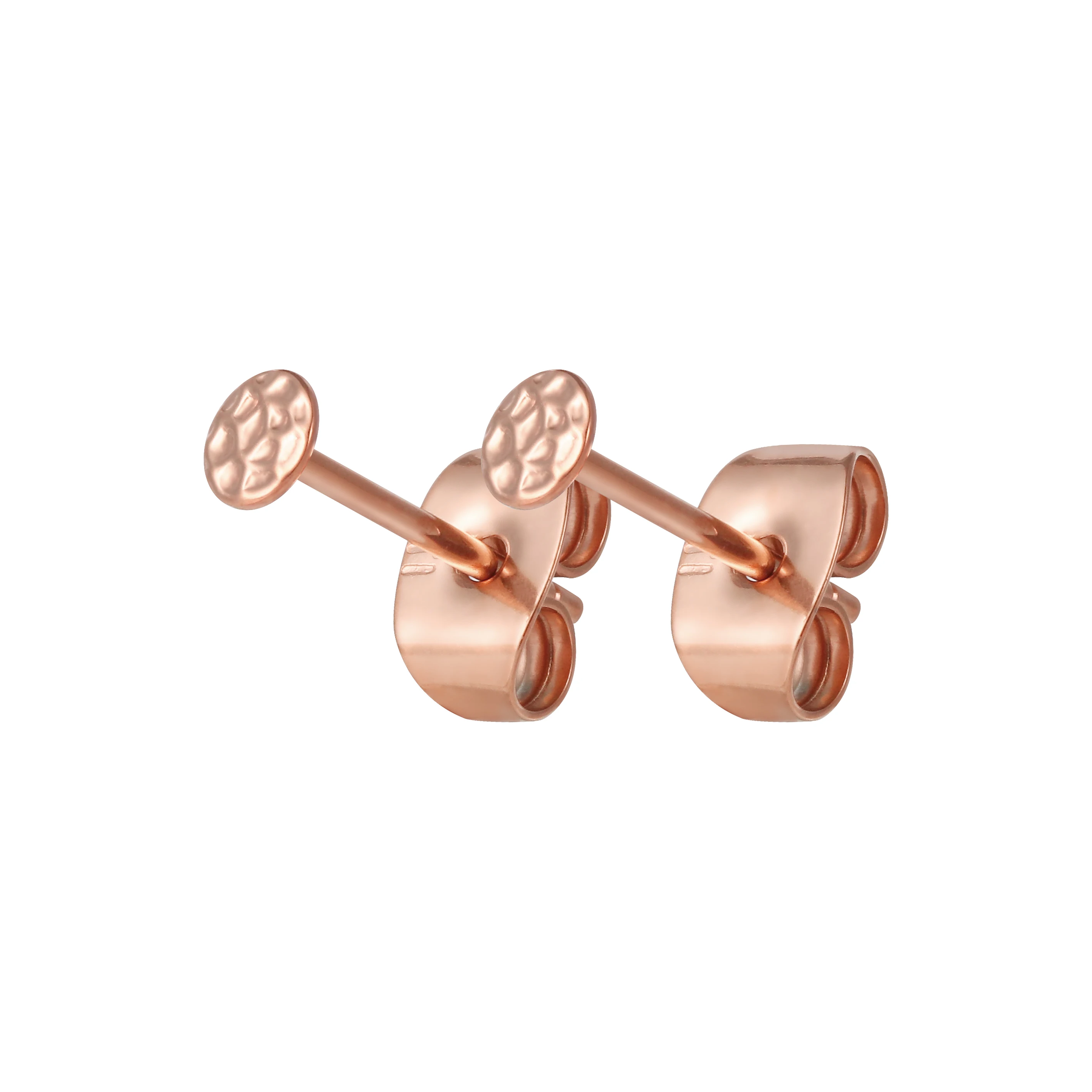 Customize fashion metal G23 titanium body piercing jewelry round harmed back trend set stud earrings