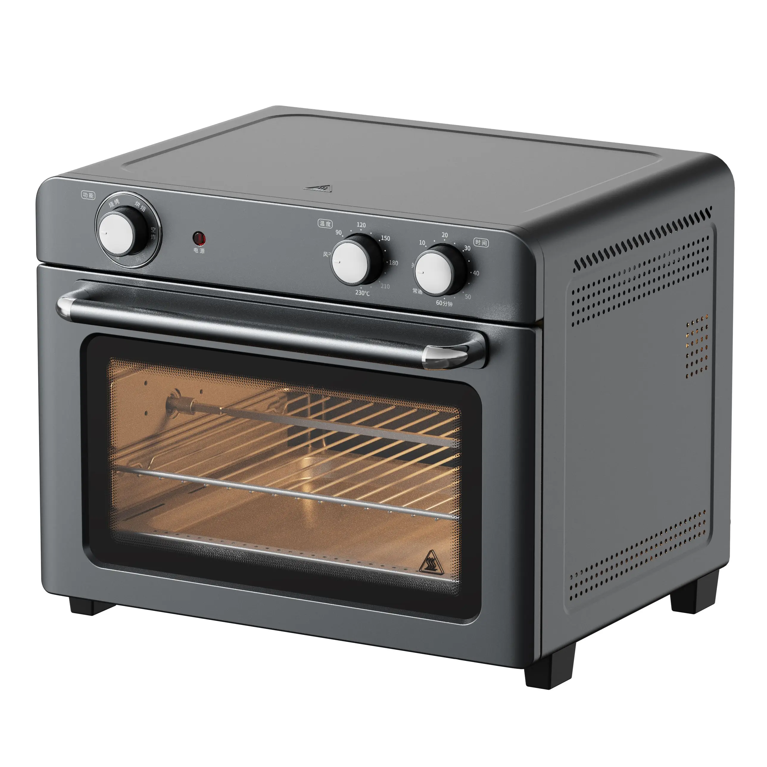 Easy Operation Electric Pizza Maker 26L Countertop Toaster Air Fryer Oven With Bread Maker