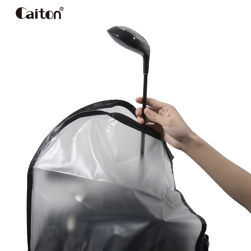 2024 New Rain Coat Pvc Transparent Model Golf Bag Rain Cover Rainproof Golf Bag Waterproof Waterproof Golf Bag Cover
