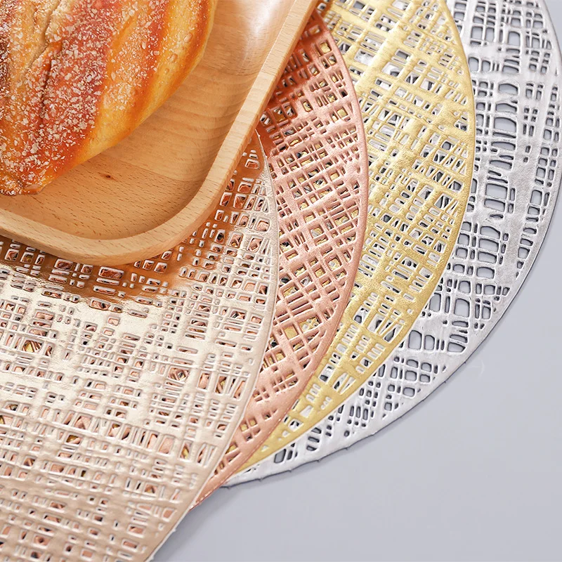 Роскошные Круглые Пустотелые коврики из искусственной кожи для свадьбы вечеринки Рождества отеля ресторана обеденного