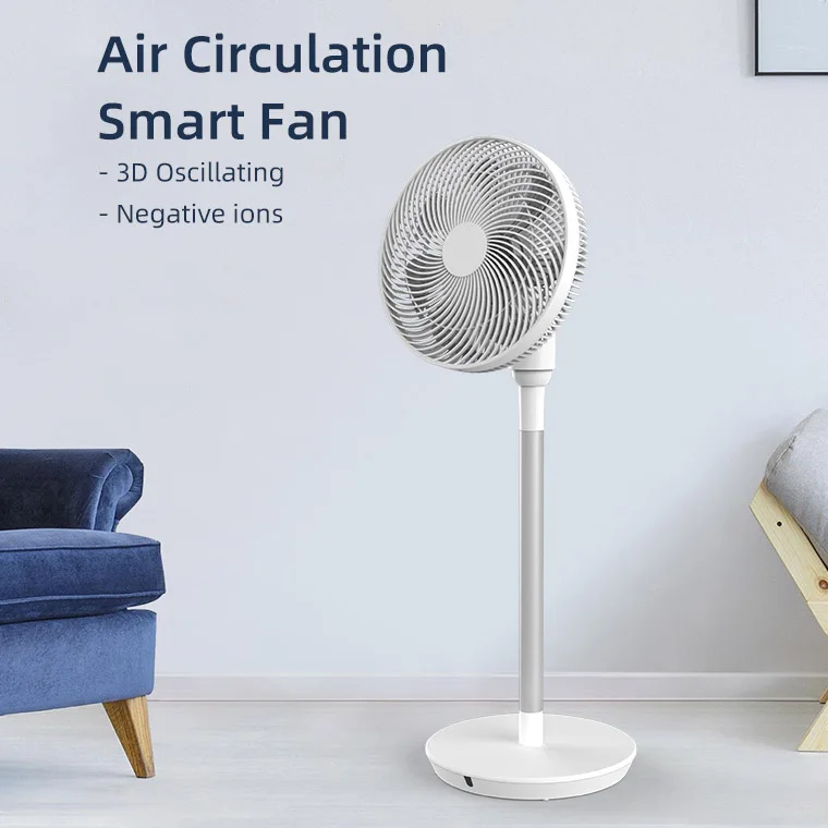 Air floor ECO mode home bedroom 39w Electric Fan Simple white plastic summer Factory supply New Mode Smart fans oscillating