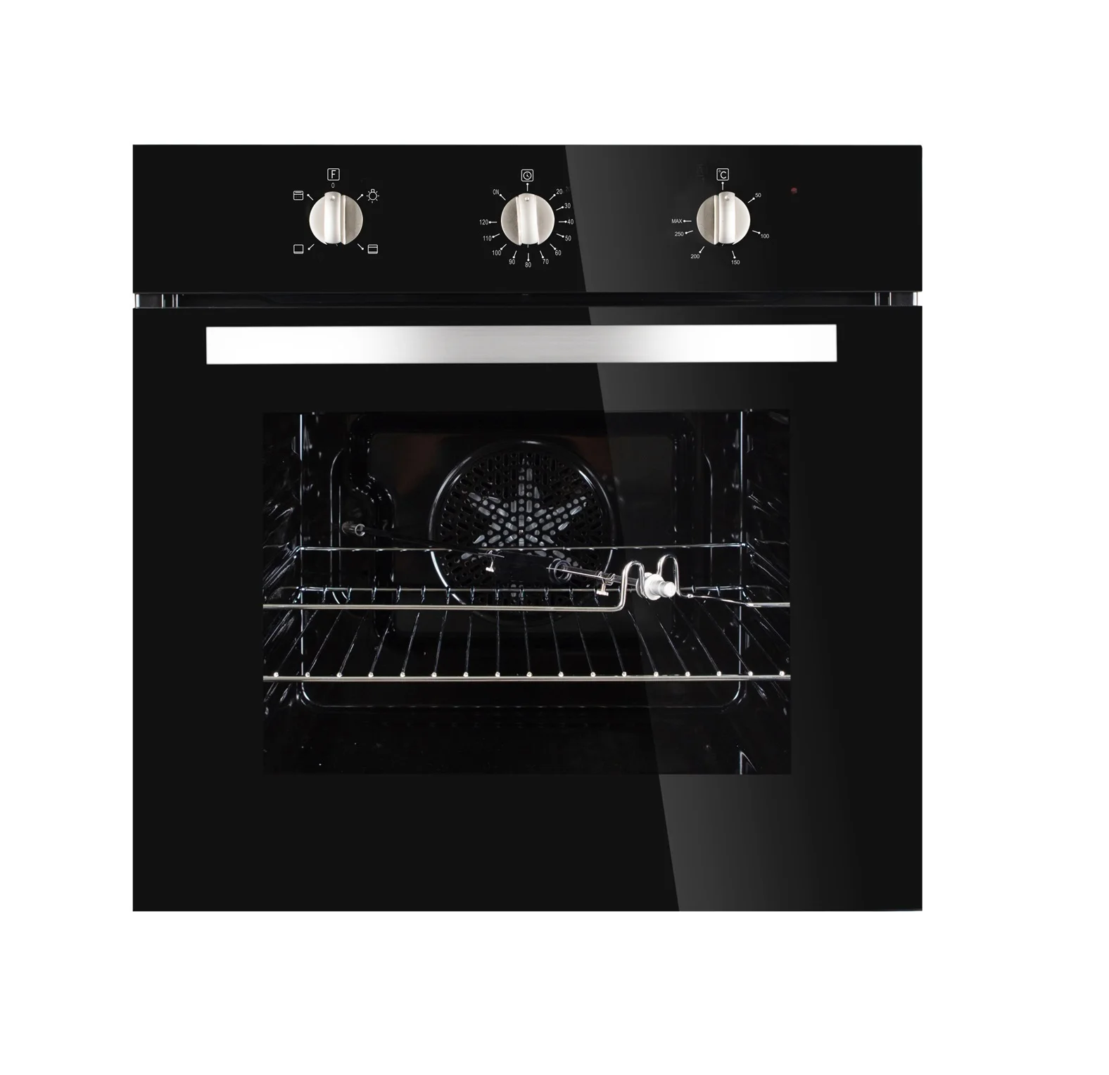 Retro Built In Electric Oven Electric Pizza Oven Ivory Glass Door Home Cooking Bread Ceramic Oven For Home Kitchen Appliances