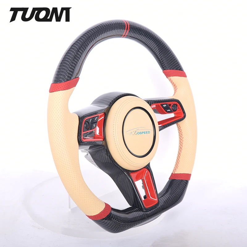 Car Steering Wheel For Porsche Cayenne Macan 991 Upgrade Soport Carbon Fiber Steering
