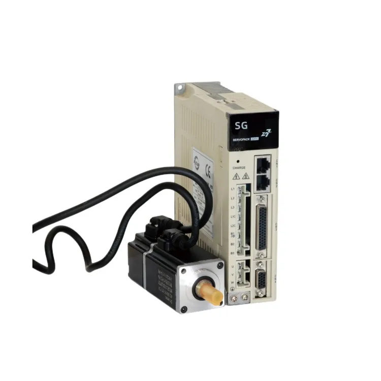 Servo Motor Kit 100W EtherCAT CanOpen Modbus RS485 0.32Nm 5000RPM 220V AC Small Servo Drive and Motor with Optional Brake