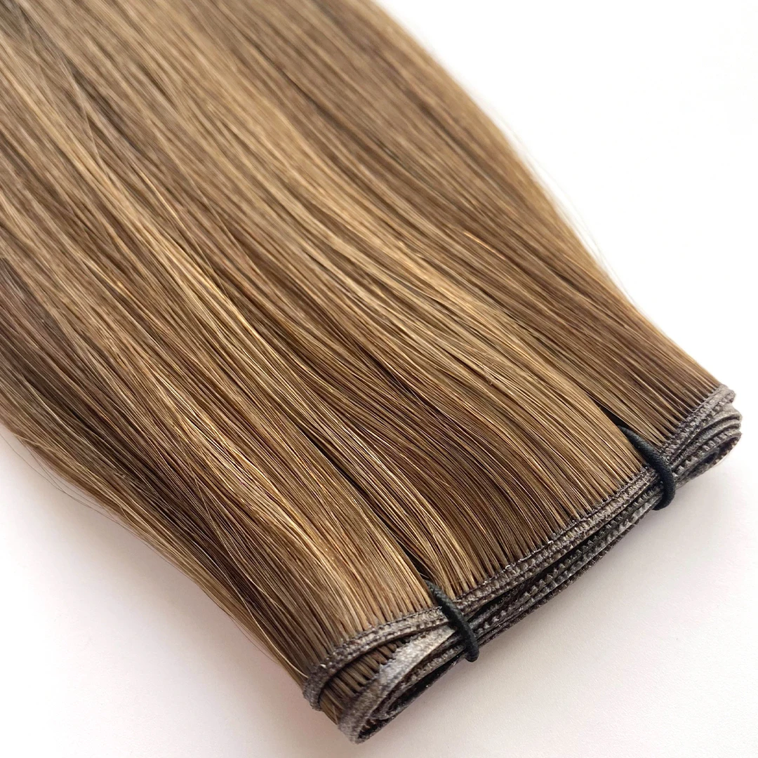 Cuticle aligned Double Drawn Narrow Edge Weft Micro Genius Hair Extension supplies