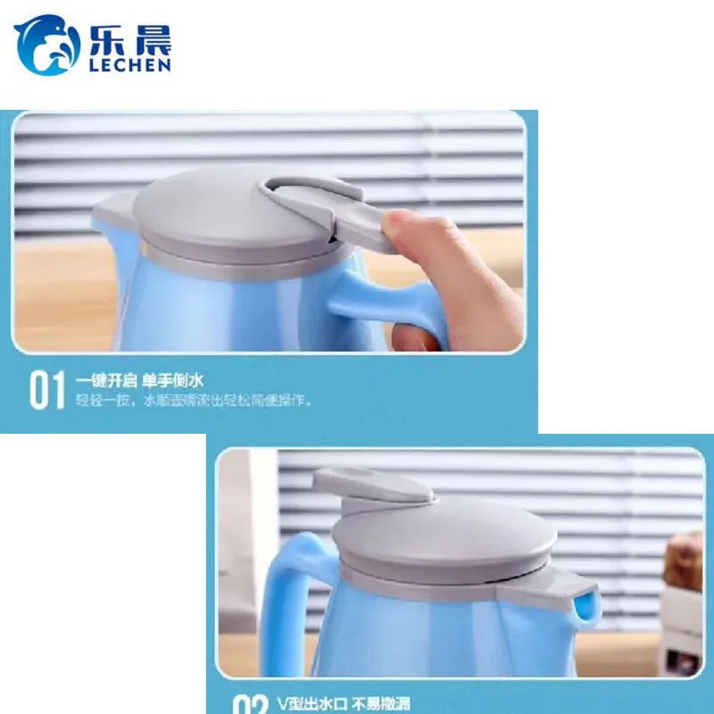  С двойными стенками из нержавеющей стали вакуумные горячей воды твердого английского фарфора изолированный термос кофейник сохраняющая тепло 2.0L