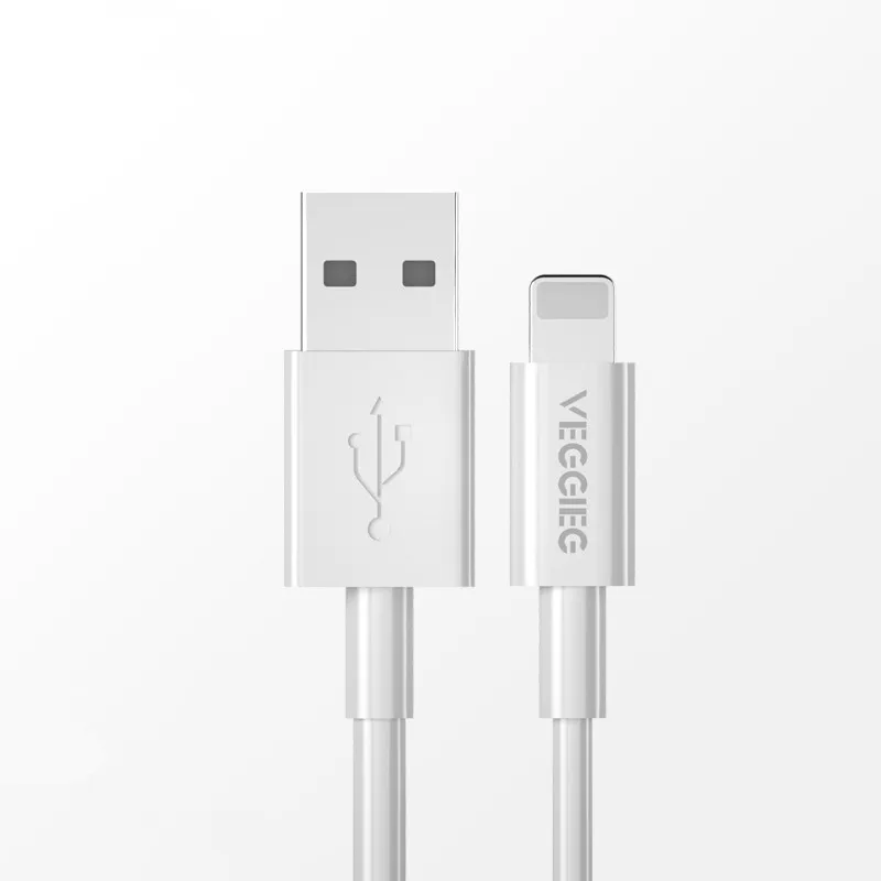 Ready to Ship Cheap USB Mobile Data Cable for Iphone Data Cables Fast Charging Logo Customize Black White 12 Months 1m/2m/oem Ce