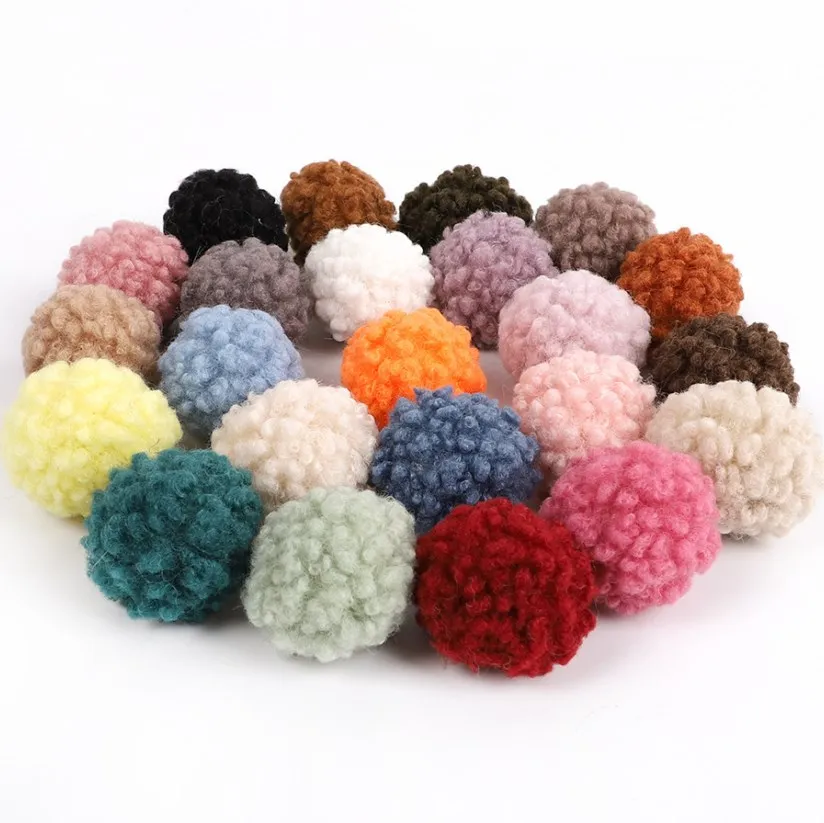 Custom Size Good quality Handmade Faux rabbit Fur Ball Fluffy Plush Fur Pom Poms For DIY Hats cloth decor
