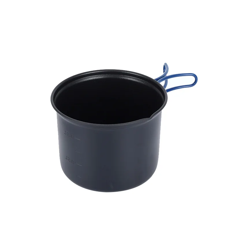 Набор для готовки на открытом воздухе, набор посуды для кемпинга, портативный на 2-3 человека, легкие кастрюли, сковородки, посуда для кемпинга