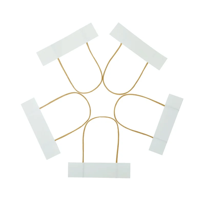 Environmentally friendly paper gift bag twisted wire handle recycling bag rope