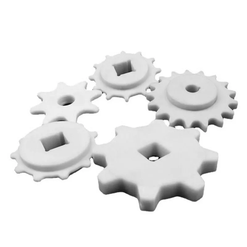 Customized transmission tooth gear wheels cnc machining nylon plastic sprockets gear