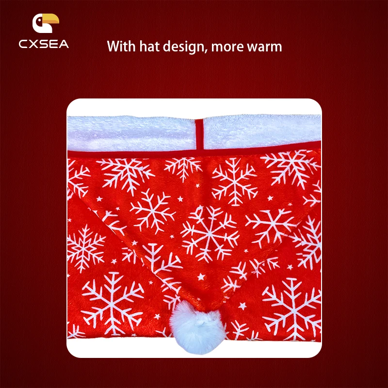 2024 Christmas Gifts Snowflake Print Blanket Custom Winter Warm Flannel blanket