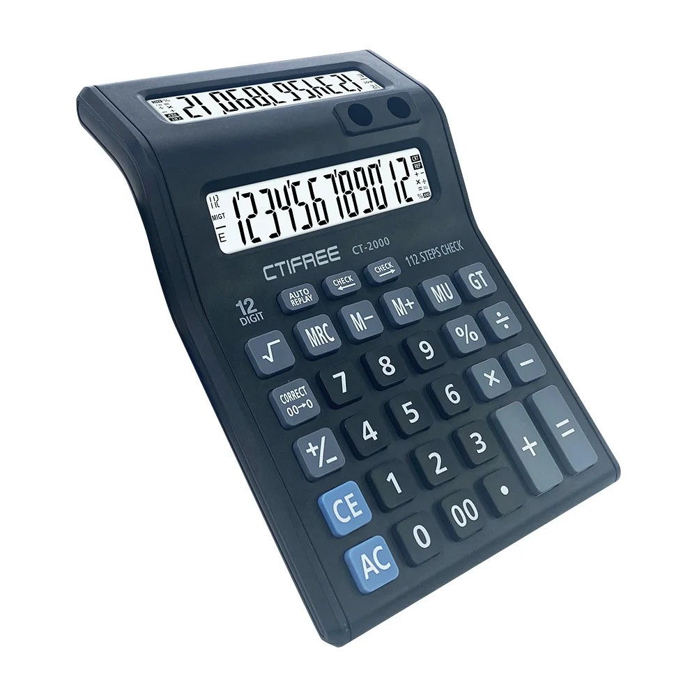 Hot Selling 12-bit Large LCD Large CT-2000 Desktop Calculator Desktop Office Supplies Calculator Accounting Calculator