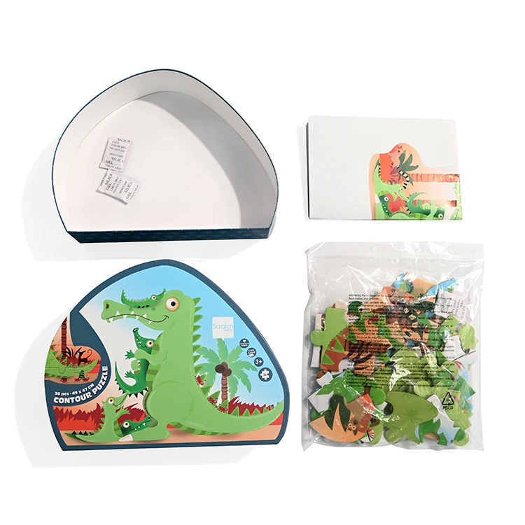24 Years Puzzle Manufacturer Custom Unique Crocodile Shape Kid Jigsaw Puzzle