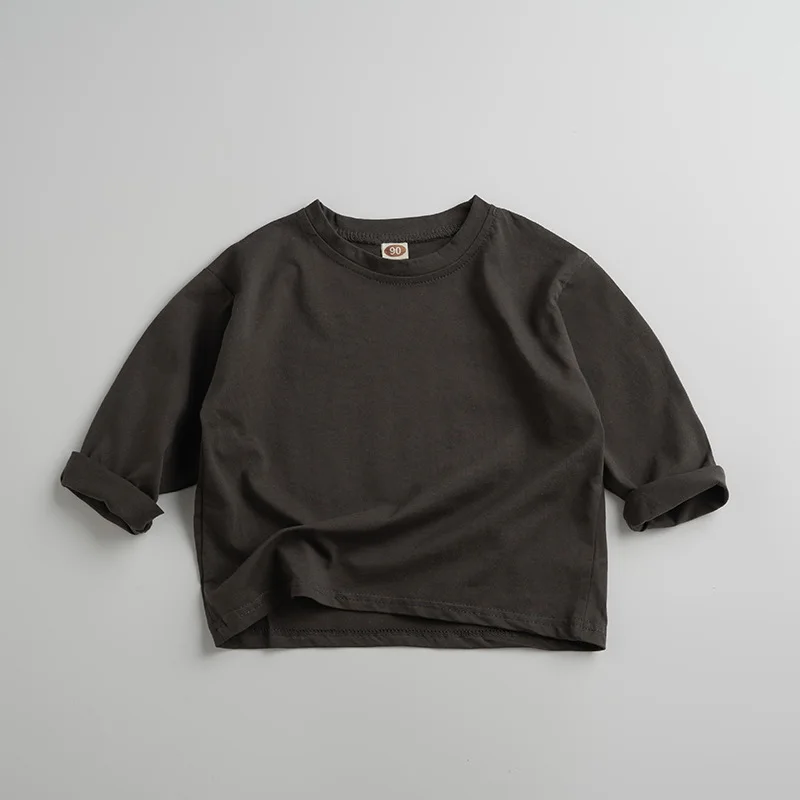 Spring Autumn Children Clothing Cotton Long Sleeve Casual T-shirts Boys Girls Tops Kids T-shirt Cotton Tee Shirts Baby Clothes