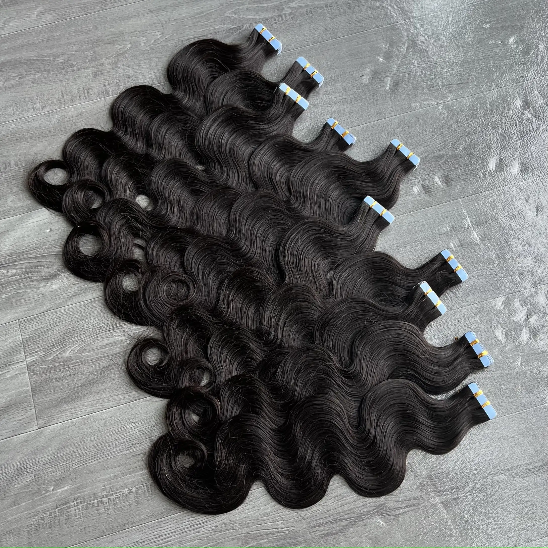 GDYhair Large Stock Tap Ins Top Quality Virgin Hair 100 Remy Brazilian Human Hair Double Drawn Hair Tape In Extensions