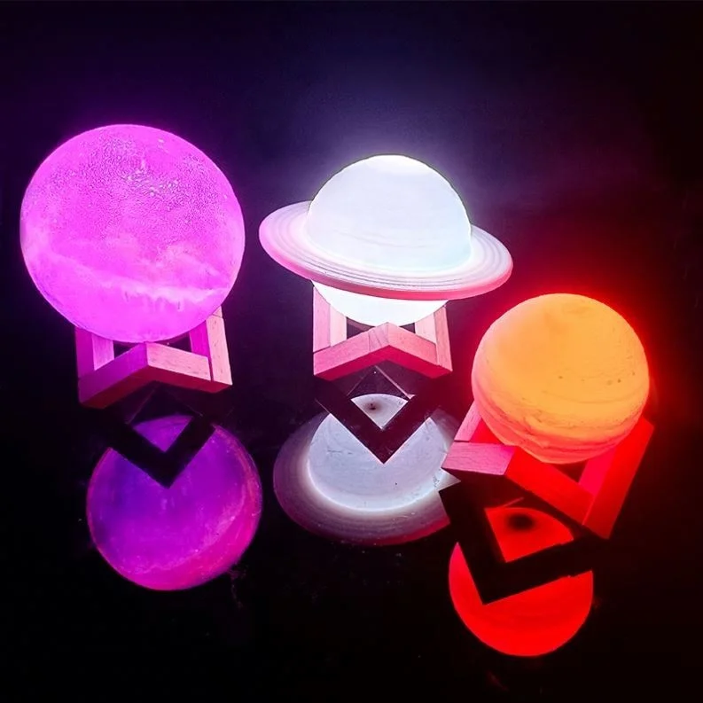 Night Light Rechargeable Touch Control Colourful Lighting Children 3D LED Night Light//